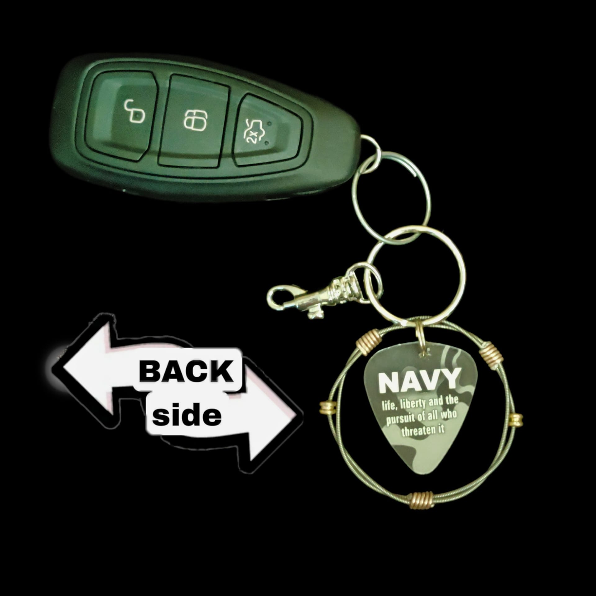 US Navy Guitar String Keychain - Image 4