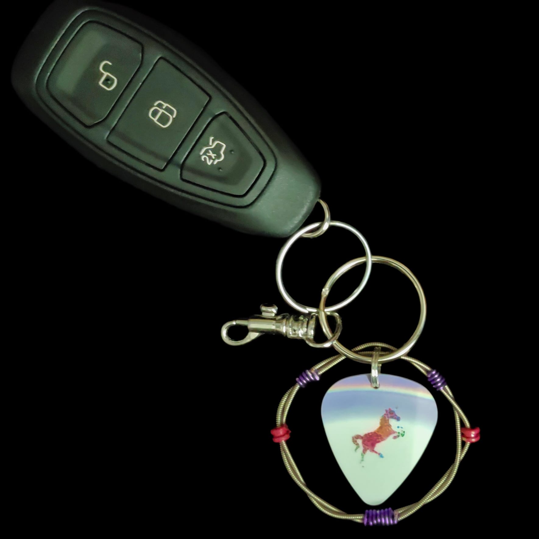 Unicorn Guitar String Keychain - Image 4