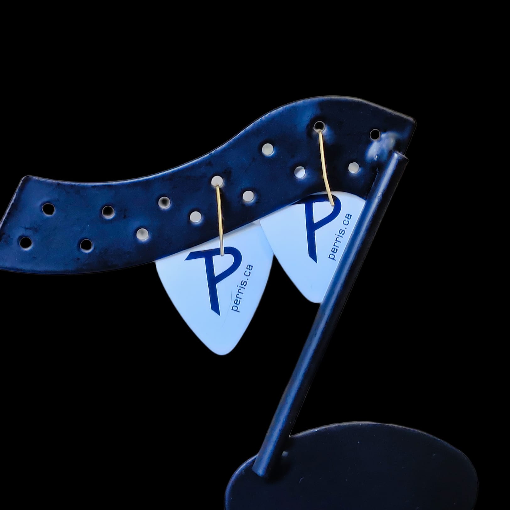 ACDC Guitar Pick Earrings with Rock and Roll Train - Image 9