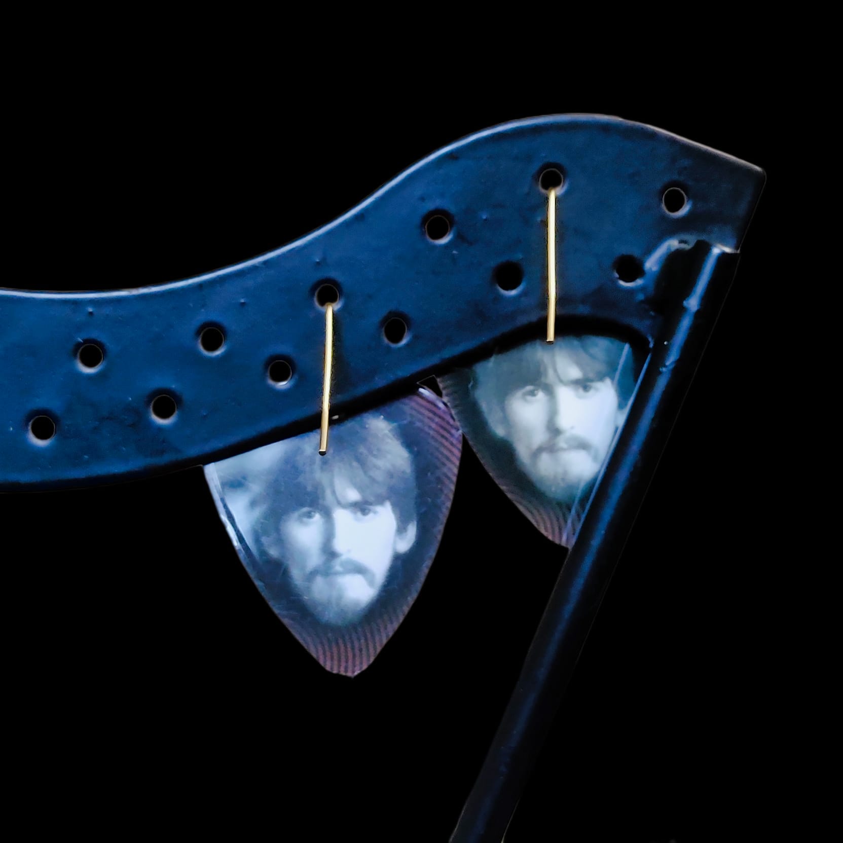 The Beatles "Let it Be" Guitar Pick Earrings - Image 9