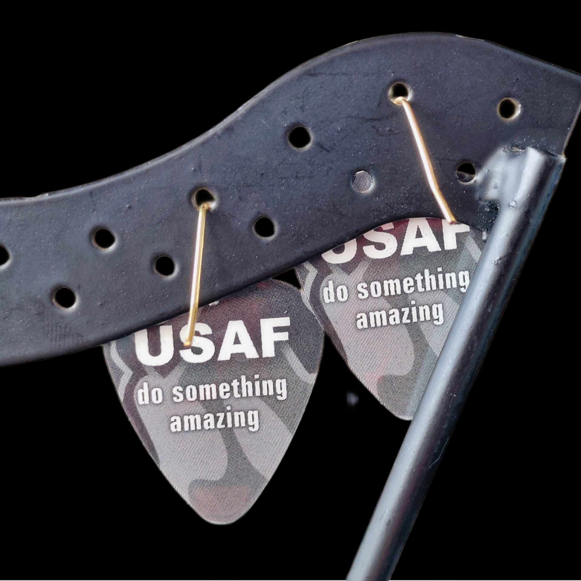 US Air Force Guitar Pick Earrings - Image 10