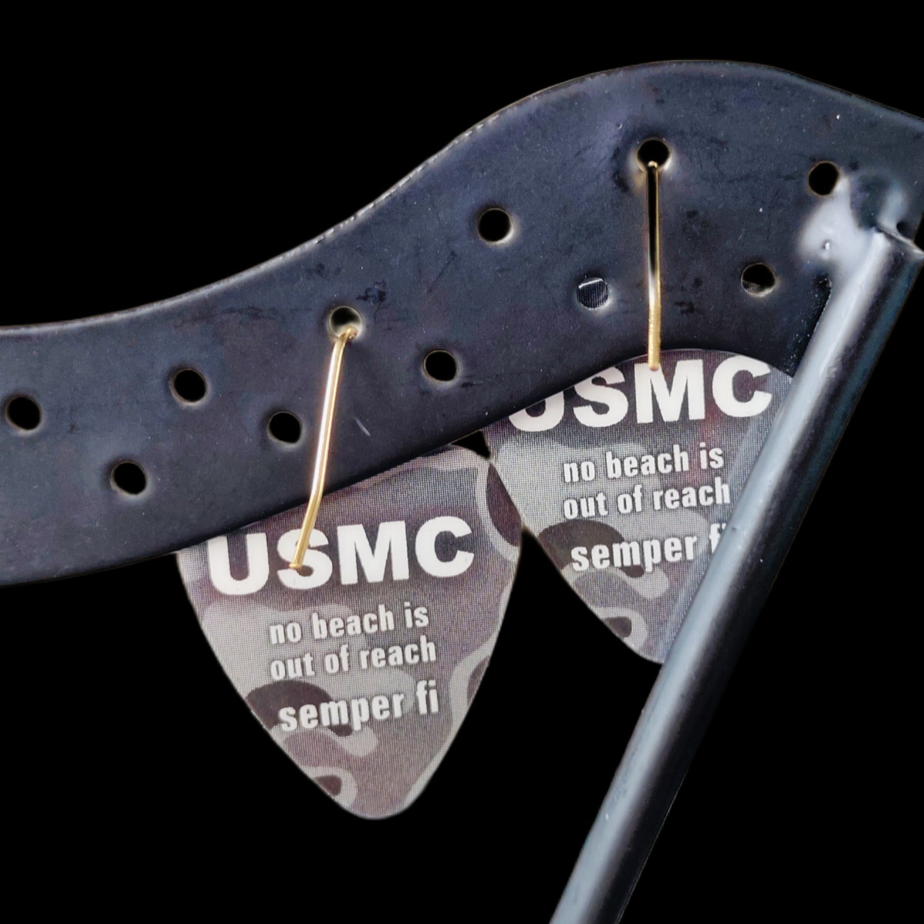 US Marines Guitar Pick Earrings - Image 10