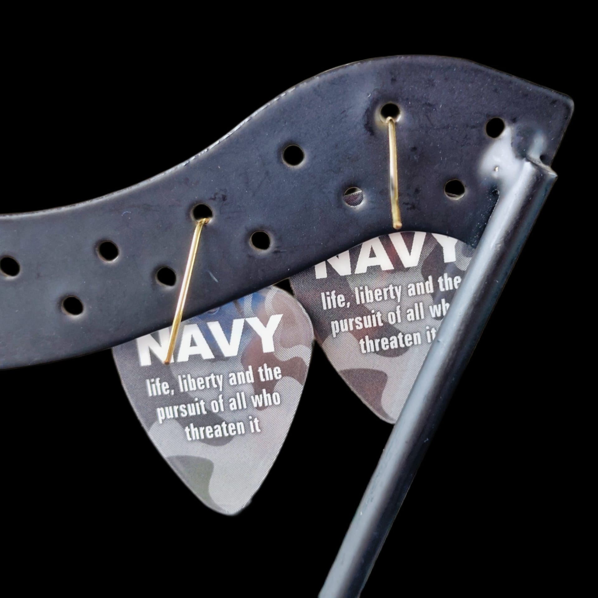 US Navy Guitar Pick Earrings - Image 10