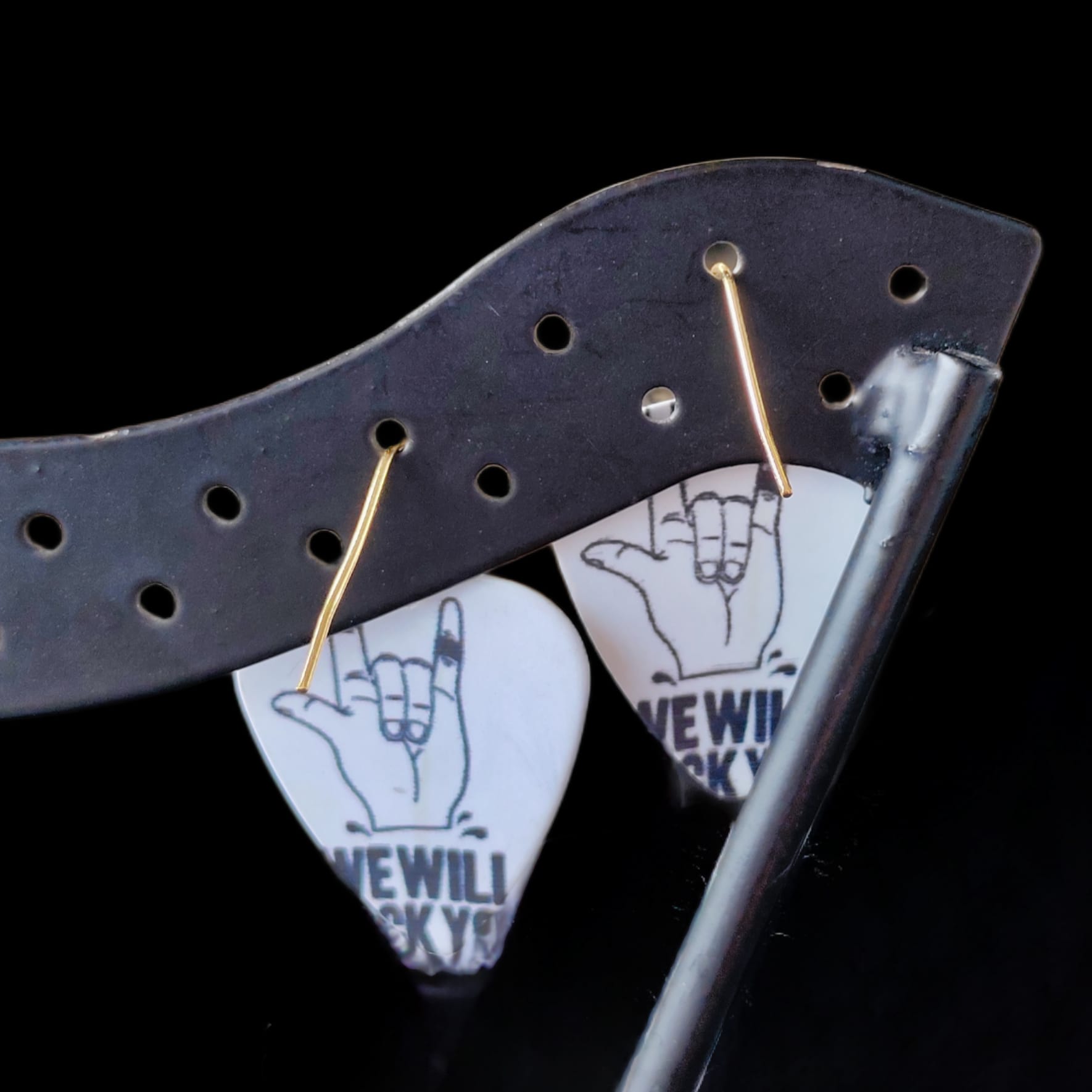 "We Will Rock You" Guitar Pick Earrings - Image 10