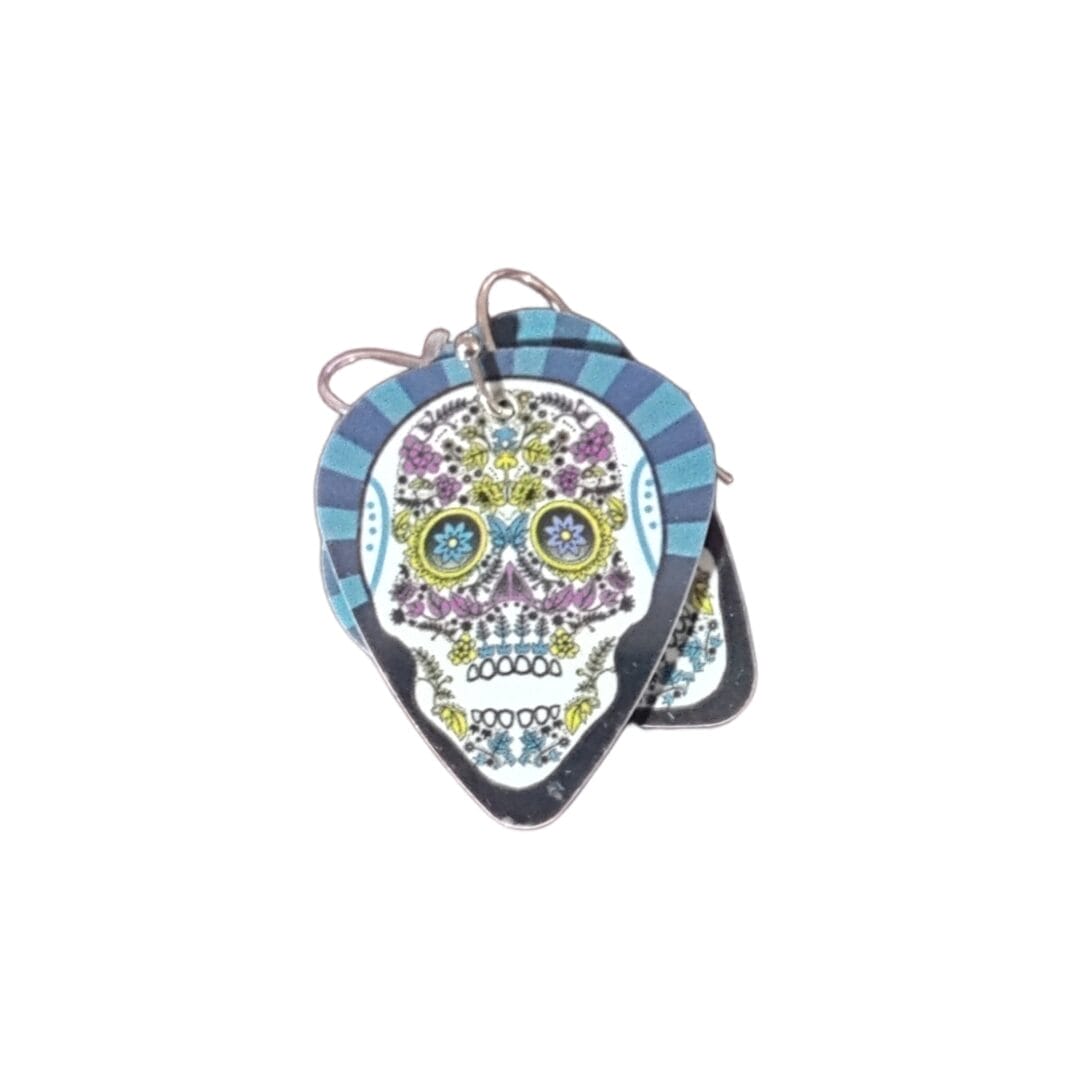 Dia de los Muertos Guitar Pick Earrings - Image 7
