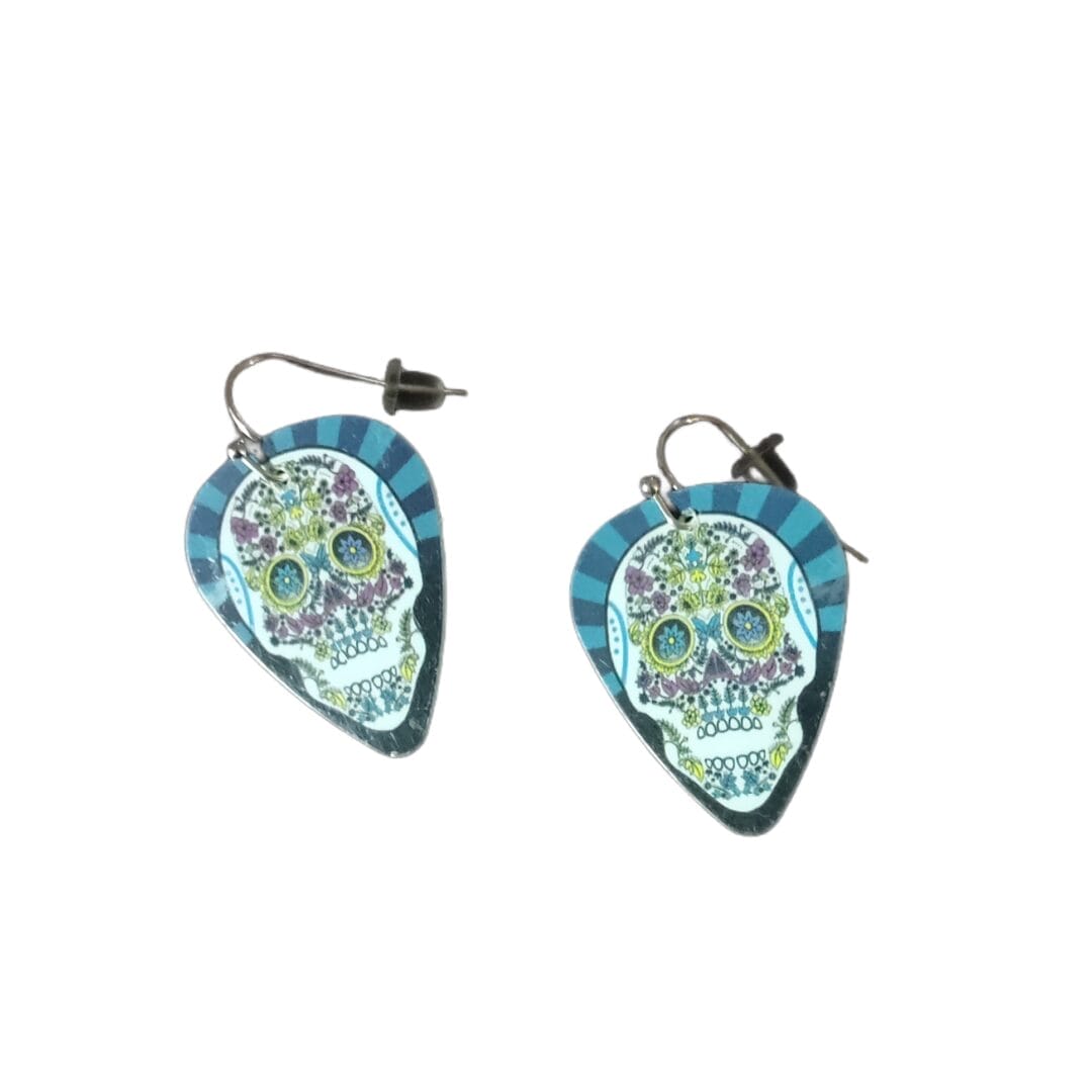 Dia de los Muertos Guitar Pick Earrings - Image 5