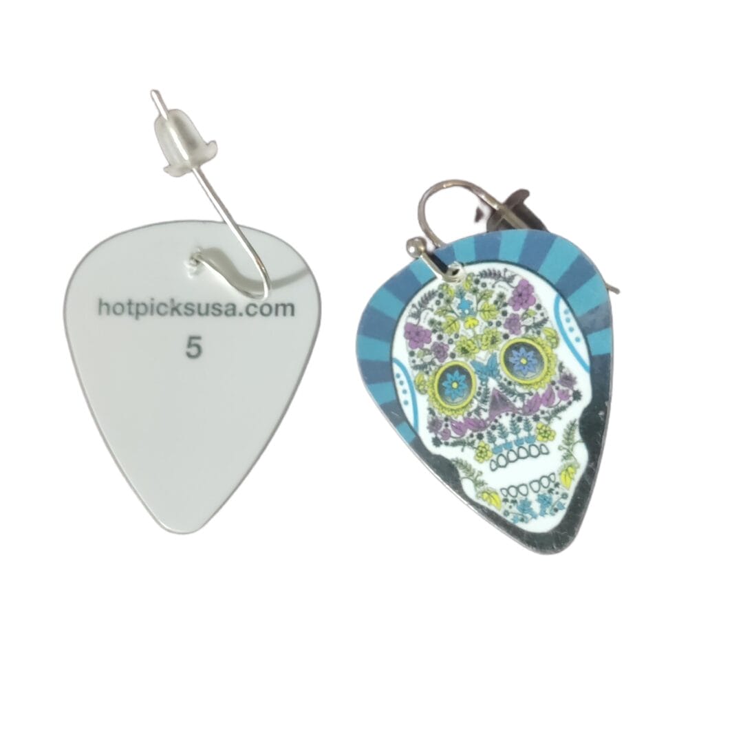 Dia de los Muertos Guitar Pick Earrings - Image 6
