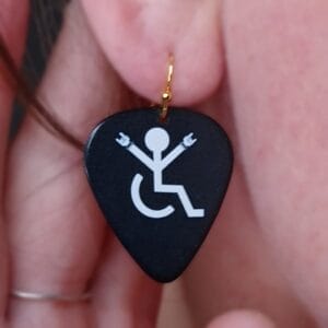 "The Rockin Chair" Guitar Pick Earrings by Restrumed - Image 4