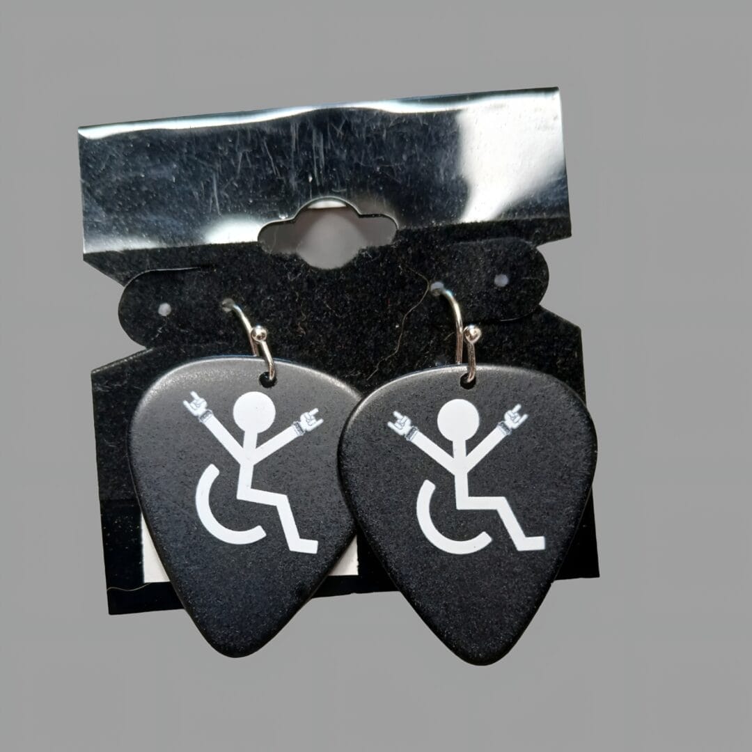"The Rockin Chair" Guitar Pick Earrings by Restrumed - Image 5