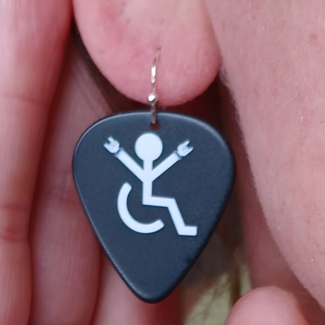 "The Rockin Chair" Guitar Pick Earrings by Restrumed - Image 7