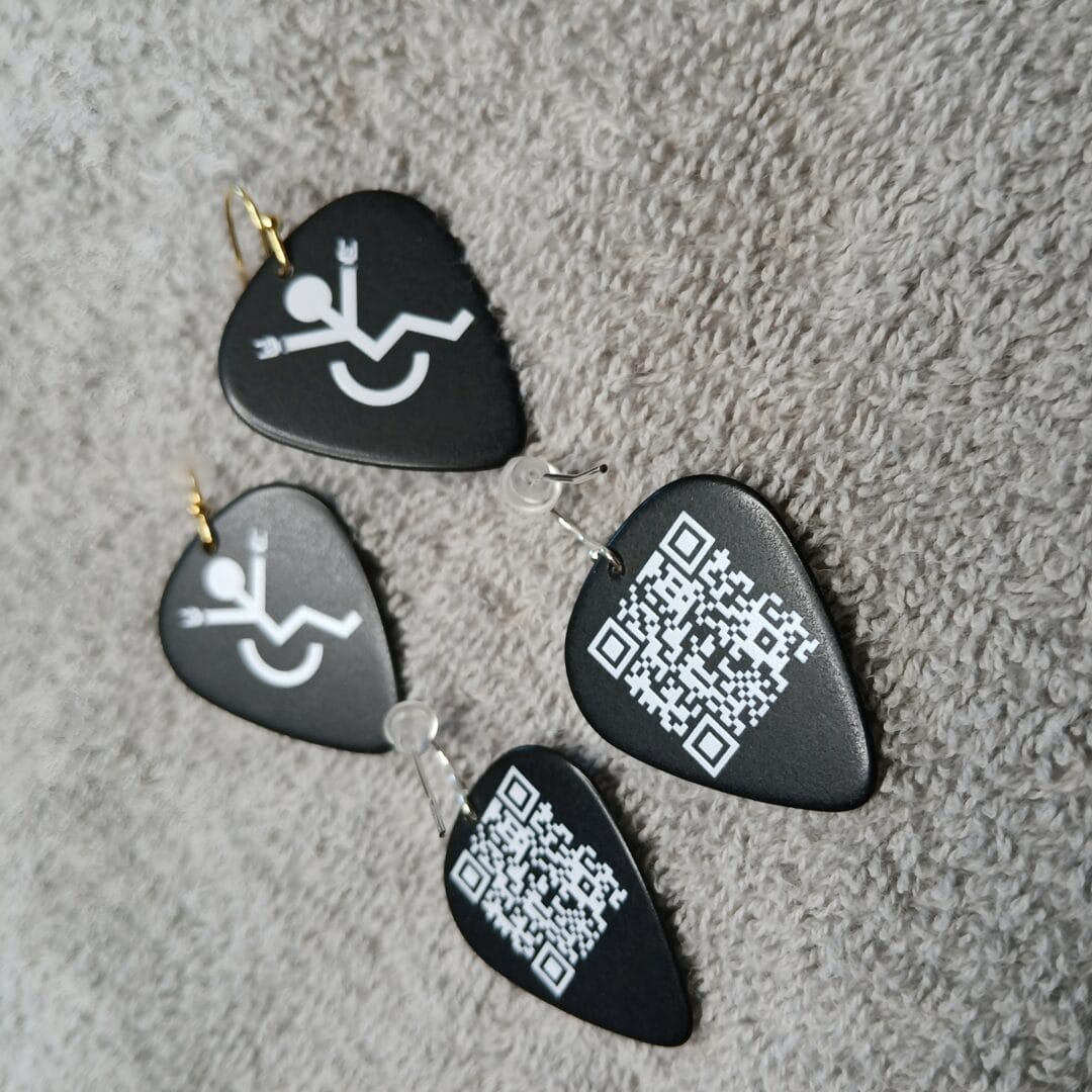 "The Rockin Chair" Guitar Pick Earrings by Restrumed - Image 8